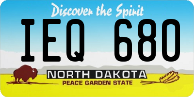ND license plate IEQ680