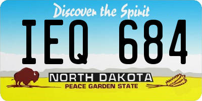 ND license plate IEQ684