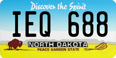 ND license plate IEQ688
