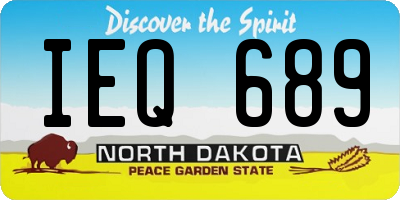 ND license plate IEQ689