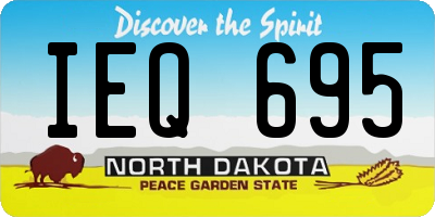 ND license plate IEQ695