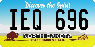 ND license plate IEQ696