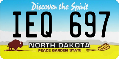 ND license plate IEQ697