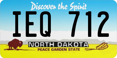 ND license plate IEQ712