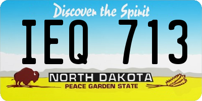 ND license plate IEQ713