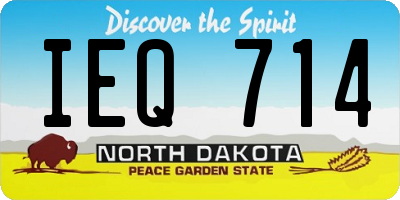 ND license plate IEQ714