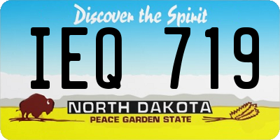 ND license plate IEQ719