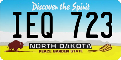 ND license plate IEQ723