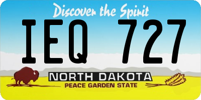 ND license plate IEQ727