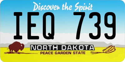 ND license plate IEQ739