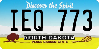ND license plate IEQ773