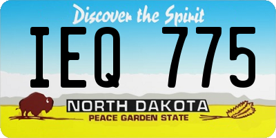 ND license plate IEQ775