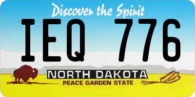 ND license plate IEQ776