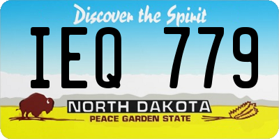 ND license plate IEQ779