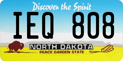 ND license plate IEQ808
