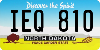ND license plate IEQ810