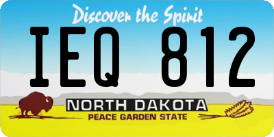 ND license plate IEQ812
