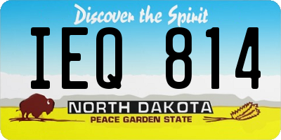 ND license plate IEQ814