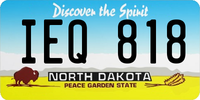ND license plate IEQ818
