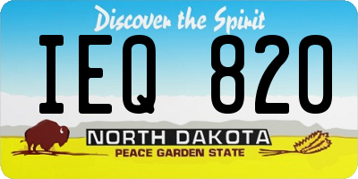 ND license plate IEQ820
