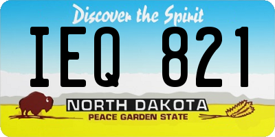 ND license plate IEQ821
