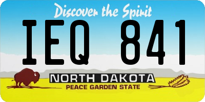 ND license plate IEQ841