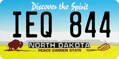 ND license plate IEQ844