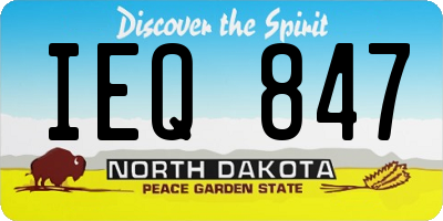 ND license plate IEQ847