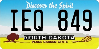 ND license plate IEQ849