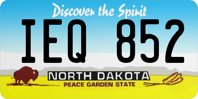 ND license plate IEQ852