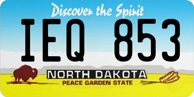 ND license plate IEQ853