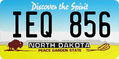 ND license plate IEQ856