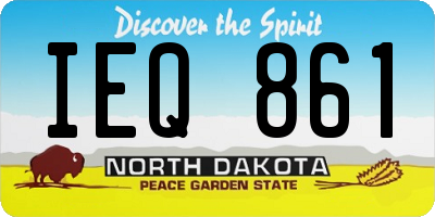 ND license plate IEQ861
