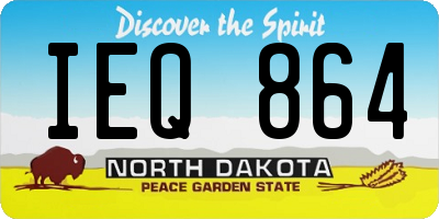ND license plate IEQ864