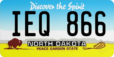ND license plate IEQ866