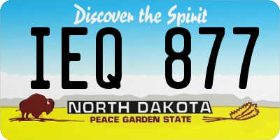 ND license plate IEQ877