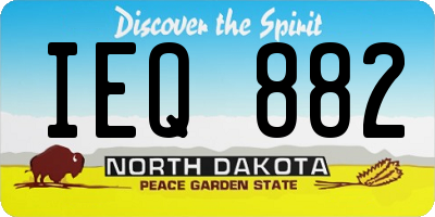ND license plate IEQ882