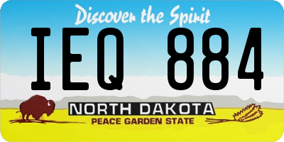 ND license plate IEQ884