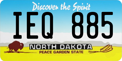 ND license plate IEQ885