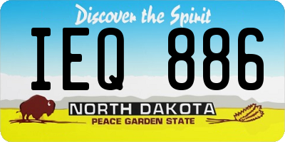 ND license plate IEQ886
