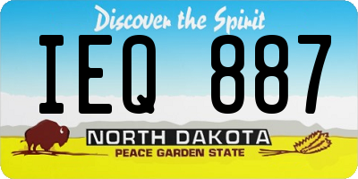 ND license plate IEQ887