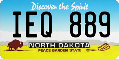 ND license plate IEQ889