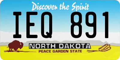 ND license plate IEQ891