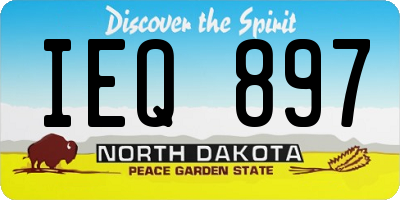 ND license plate IEQ897