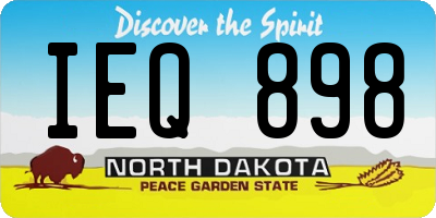 ND license plate IEQ898