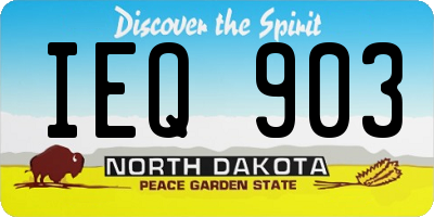 ND license plate IEQ903