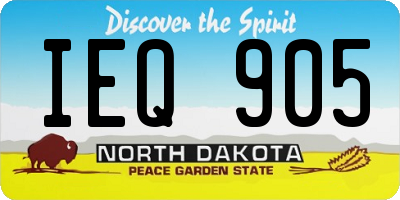 ND license plate IEQ905
