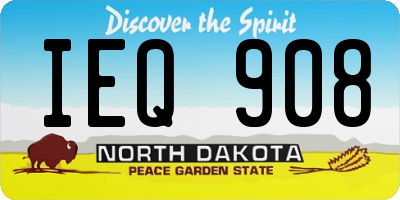 ND license plate IEQ908