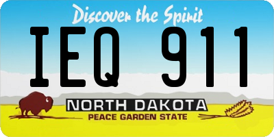 ND license plate IEQ911