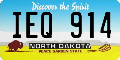 ND license plate IEQ914
